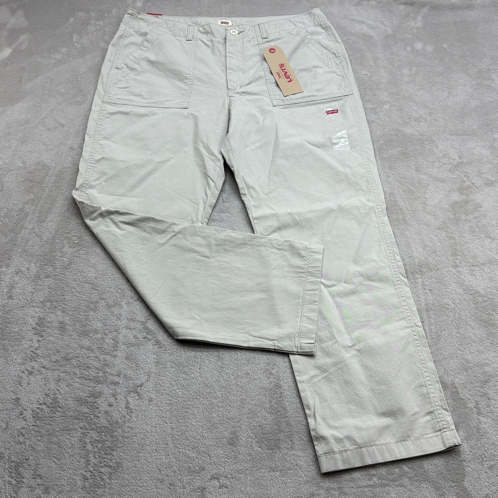 Levi's Cargo Pants Women 31 Beige Straight Leg Utility Cotton Gorpcore Trousers